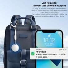 MFI Certified GPS Mini Tracker, Anti-Lost Reminder Device, Suitable For "Find My" (Compatible With Apple Mobile System Only) CR2032 Replaceable Battery, No Network Required, No App Installation Required, - Black - View 7