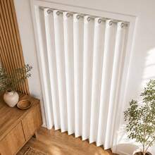 2pcs High Temperature Set-Shaped White Sheer Blinds, Minimalist Modern Style, Natural Drape, Suitable For Living Room, Bedroom, Dining Room, Balcony - White - View 5