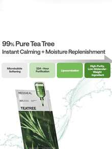 Mediheal Tea Tree Oil Acne Mask, Tea Tree Soothing & Balancing, Moisturizing & Non-Irritating, Suitable For Daily Use, K-Beauty, Korean Cosmetics, , Gift, 24ml*10/8.12fl.Oz - Tea Tree - View 4