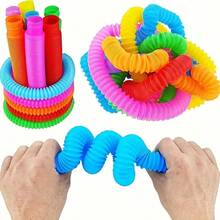 8pcs Pop Tubes, Fidget And Fine Motor Skills Learning Toy, Car Travel Gift, Best Stress Relief Toy For 2023, School Supplies - Multicolor - View 11