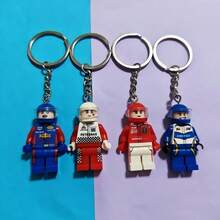 DOBBLE 1pc Exquisite Handmade 3D Racer Magnetic Keychains, Y2K Millennium Style Bow Key Rings, Backpack Pendants, Couple Keychain Gifts - Multicolor - View 1