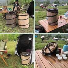 1pc Windproof Foldable Camping Trash Can, Portable Space-Saving, Suitable For Picnic, BBQ, Outdoor Garden And More, Available In 3 Colors And 2 Sizes, Can Also Be Used As A Foldable Laundry Basket - Multicolor - View 4