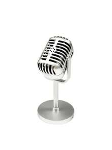 Vintage Microphone Prop With Adjustable Angle, Retro Plastic Simulation Microphone Decoration, Party Gift, Live Performance, Home, Bar Ornament - One Size Fits All - View 8