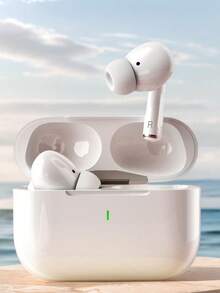 Bluetooth 5.3 Wireless Earbuds, True Wireless Headphones With Noise Cancellation, Built-In Microphone, Stable Signal, Sweat-Resistant, Comfortable Wear, Long-Lasting Music & Call, Compatible With All Devices - White - View 1