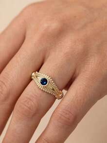 18K Gold Plated Women's Ring, French Style Ring, Women's Luxury Gift Jewelry - Gold - View 5