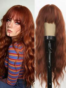 Halloween Ladies Cosplay Wig Fashionable Synthetic Big Wave Long Curly Hair Wig Headband - Multicolor - View 12