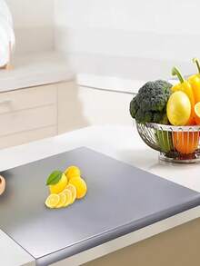 Papan Potong Stainless Steel dengan Pinggiran, Papan Cincang Dapur Logam - MultiWarna - View 6
