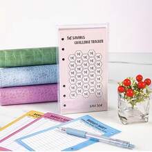 100-Day Savings Challenge Set - 52-Week & 30-Day Budget Planner Cards, Simple And Fun Savings Method, Money Saving Challenge Tracker, Fun And Easy-To-Use Cash Filling Visualization, Auto-Fill System. - Multiple Styles - View 6