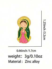 1|2pcs Funny Cartoon Jesus Drinking Coffee Brooch, 2pcs Cartoon Religious Enamel Badge, Suitable For Backpack - B - View 3