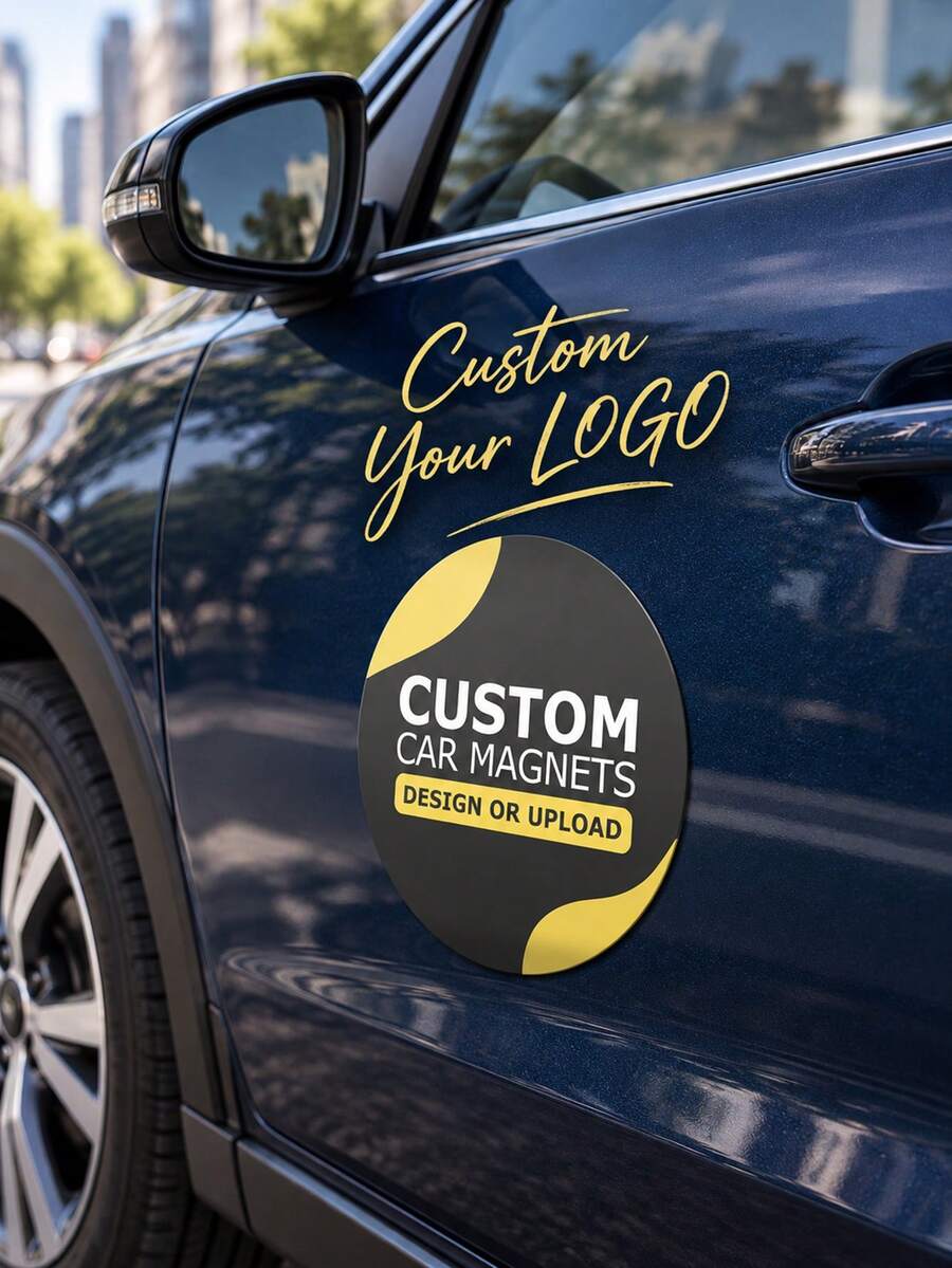 Custom Car Magnetic Signs, Personalized Vehicle Magnetic Decals With Logo And Text, Suitable For Cars, Trucks And Commercial Advertising - Multicolor - View 1