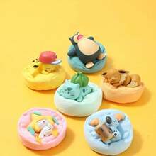 Hasbro Pokémon Sleep Figurine Set, 6 Cute Sleeping Anime Character Figures With Fabric Soft Cushion Base, Collectible Desktop Decor, Anime Fan Gift (Random Style) - Multi-color - View 6