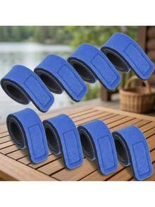 8pcs Elastic Fishing Rod Straps, Designed For Convenient And Quick Fixing And Reusable - 8 Pieces - View 6