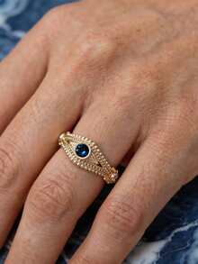 18K Gold Plated Women's Ring, French Style Ring, Women's Luxury Gift Jewelry - Gold - View 4