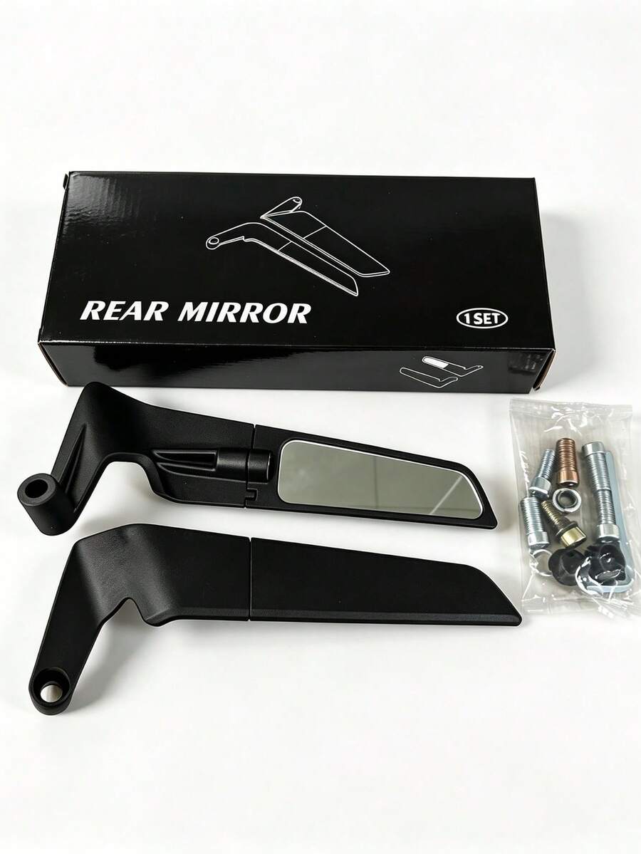 Motorcycle Invisible Wing-Shaped Rearview Mirror Kit, Adjustable Rearview Mirrors For Kawasaki Z900 Z650 2021 2022 2023 - Multiple Styles - View 1