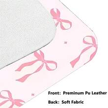PU Leather Desk Mouse Pad, Pink Bow Pattern Large Desk Mat, Waterproof Anti‑Slip Dirt‑Resistant Gaming Keyboard Pad For Office Desktop Decor - View 8