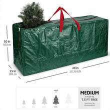 Thickened Christmas Tree Storage Bag, Clothing Storage, Quilt Storage, Holiday Decoration Dust-Proof Storage Bag, Extra Large Capacity, Red & Green Dual-Color Organizer Bag. Christmas, Christmas Tree Storage, - Multicolor - View 8