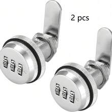 1/2pcs Combination Cam Lock, Zinc Alloy Combination Lock, 3-Digit Password, Keyless, Suitable For Mailbox, Cabinet, Drawer - BB - View 19