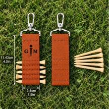 Personalized Engraved Leather Golf Ball Bag Tag With Ball Holder, Custom Gift For Golf Enthusiasts, Leather Golf Ball Holder Tag, Customized Golf Accessories, Leather Golf Ball Holder, Ball Holder Tag - Multicolor - View 8