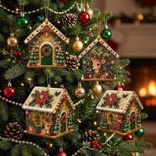 3D Christmas House Diamond Painting Set, Adult Version, Holiday Decoration, Handmade Christmas Tree Ornament, Home Craft Gift - Sets - View 8