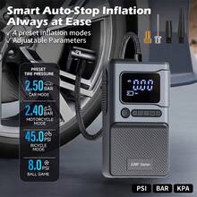jkuoo Portable Emergency Jump Starter With Compressor, Car Battery Booster, 180PSI Automatic Tire Inflator, LED Lighting Modes And Digital Pressure Gauge. It Is Suitable For Various Types Of Vehicles, Including Cars, Trucks And SUVs. - Integrated Pump [Main Unit + Accessories] - View 6
