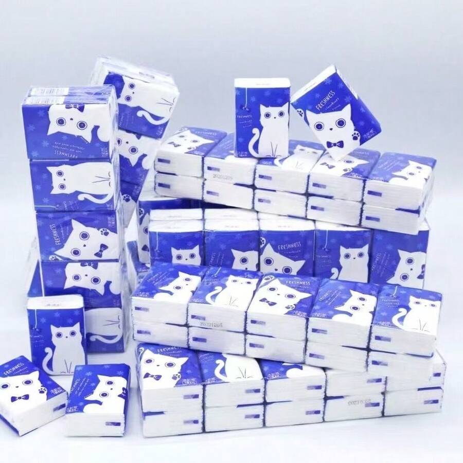 Portable Napkins And Tissues, Hotel And Restaurant Small Pack Dispensing Cleaning Tissues, Suitable For Camping, Travel And Daily Hygiene Use. - Multicolor - View 1