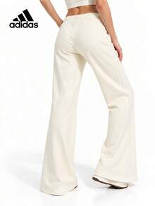 Adidas New Minimalist Comfortable Running Fitness Training Casual Pants Women's Micro-Flare Trousers - White - View 3