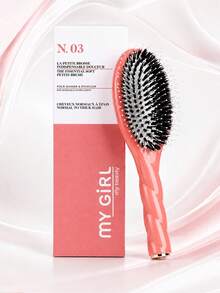 Oval Cushion Hair Brush, Soft Detangling Styling Brush With Rounded Pin Tips And Ergonomic Handle For Straight Wavy Curly Thick Hair, Daily Smoothing, Scalp Care, Home Travel Use, Multi-Color Options - Stylish Detangling Brush - View 14
