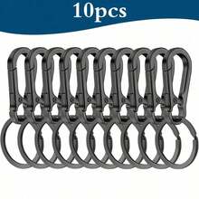 4/6/10/15pcs Metal Buckle Keychains - Climbing Carabiner Metal Key Rings, Convenient Key Rings, Car Key Hooks - Carabiner - View 14