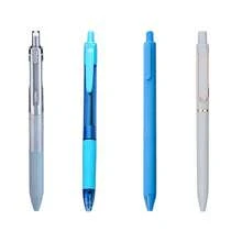 1/4pcs Blue Tone Series Clickable Neutral Pens, Fine Tip Smooth Black Ink Ballpoint Pens, Cute Stationery For Journaling And Note-Taking, Back To School Office Supplies, Ideal Gift For Students - Blue Tones - View 6