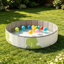 1pc 47.2" X 11. Pit, Adam Green-Forest Green, Extra Large Foldable Thickened PVC Material Ocean Ball Pit, No Inflation Needed Water Play Swimming Pool, Birthday Party Indoor/Outdoor Gift Fence Ball Pit (Approx. 120x30cm), Balls Not Included - C - View 6