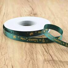 Christmas Ribbon Decoration (230.0cm Long) Suitable For Floral Gift Bag Packaging And Decoration, Printed With Christmas Theme Pattern, Christmas Ribbed Ribbon Can Be Used For Various Occasions, Such As Christmas Eve (Random Color) - Pattern Random - View 9