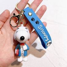 Hasbro 1PC Multi-Style Snoopy Keychain Charlie Brown Cartoon Creative Car Key Chain Cute Bag Pendant Resin Figurine - One Size - View 3