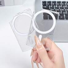 1pc MagSafe Magnetic Transparent Wallet Card Holder Stand, Compatible With All Phone Models Magnetic Card Sleeve Phone Case Card Slot Protective Cover - Clear - View 8