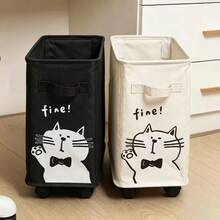 Under Desk Storage Basket, Lightweight Foldable Portable Space-Saving, Cute Cat Design Workstation, Back To School Essential, Suitable As Gift For Adult Family And Friends On Special Occasions, Office, Dorm And Home Essential - Multicolor - View 11