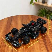800+Pcs Micro Particle Set Car Building Block Model, 1:18 Scale Building Block Car Model, ABS Material, DIY Hands-On Ability Training, Home Office Decor Ornament Assembly Decoration, Suitable As Christmas/Halloween/Valentine's Day/New Year/Holiday Birthday Gift. - Black - View 9