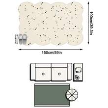1PC Rice Base Colorful Polka Dot & Scattered Pattern Modern Minimalist Playful Area Rug, Fresh Cute Style Faux Cashmere Asymmetrical Wavy Edge Rectangular Full Coverage Green Brown Blue Red Color Dots & Wave Border Details Machine Washable Carpet, Suitable For Living Room Bedroom Balcony, All Season Home Decor - Multicolor - View 12