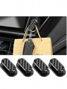 4pcs Car Mini Hooks, Multi-Functional Self-Adhesive Dashboard & Rear Seat Hanging Accessories, Suitable For Keys, Earphones, Charging Cables, Car Interior Storage Hooks, Universal Fit For SUV, RV, Truck - View 8