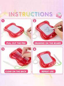 1/4/8 piezas Pizarra magnética mini, bloc de dibujo borrable con clip para mochila y llavero, set de cuaderno de garabatos mini de 6 colores - Multicolor - Ver 8