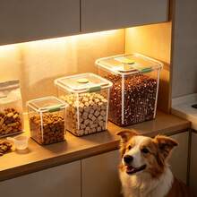 Large Capacity Pet Food Storage Container, Airtight Moisture-Proof Cat/Dog Food Storage Canister, Moisture-Proof Household Food Storage Box - 20L - View 3