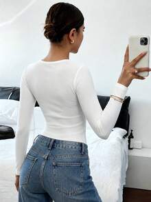 Vuslat Women's Autumn French Style Commute White Slim Fit Ruffle Front Open Blouse, Halloween, Wedding, Outing, Back To School - White - View 7