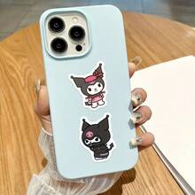SANRIO 60pcs Cute Personalized Stickers, Featuring Kuromi Character Pattern, Paired With Striking Black & Purple Color Scheme And Fun Design. Vinyl Texture Decals, Suitable For Decorating Laptop, Phone, Guitar, Water Bottle, Car, Tablet, Luggage, Musical Instruments And Other Items, Perfect Choice For Party Favors, Rewards And Holiday Gifts (Random Color Style) - Multicolor - View 3