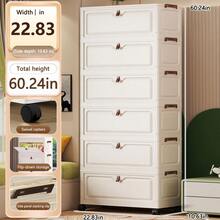 Multi-Size Flip-Top No-Assembly Folding Storage Cabinet, Home Organizer Cabinet For Living Room, Snack, Toy And Miscellaneous Storage - White - View 17