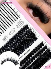 رموش صناعية DIY بتصميم Fairy Manga، خصلات رموش Spike، كثيفة وناعمة وريشية، للاستخدام المنزلي - D - مشاهدة 5