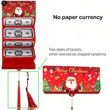 Christmas Cash Envelope Set - Santa Claus & Snowflake Tree Pattern Gift Card Holders, Holiday Red Envelope Money Bags For Christmas/Birthday/Thanksgiving Party, Durable Paper Storage Bags (No Cash Included) - one-size - View 7