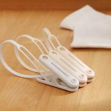 12pcs Tether‑Plastic Laundry Clothespins, Windproof Hanging Clothes Pegs With Rope, Multi‑Purpose Non‑Slip Clips For Towels, Socks, Underwear Outdoor Drying - Multicolor - View 6