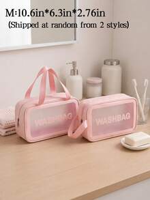 Large Capacity Transparent PVC Cosmetic/Toiletry Bag, Portable Travel Storage Pouch, Suitable For Toiletries And Skincare Products, Ideal For Vacation, Travel And Organization - Multicolor - View 10