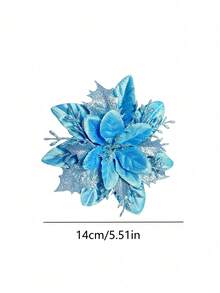 DIY Wreath, Shiny Holiday Decoration Pendant - Blue - View 11