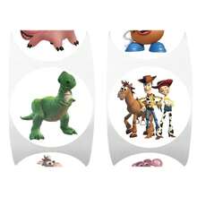 1pc Fun Cartoon Character Round Sticker Set, Various Pattern Self-Adhesive Round Decals, Multi-Purpose Decorative Sticker Labels, Perfect For Theme Birthday Party, DIY Craft Party Favors, Classroom Prizes, Scrapbooking And Celebration Decoration Kit Supplies - Multicolor - View 8