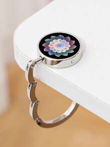 1pc Mandala Pattern Bag Hook, Multi-Color Metal Folding Table Edge Bag Holder, Portable Desk Bag Hanger For Students Backpack, Sturdy Space-Saving Door Wall Hook Organizer For Bags, Hats, Umbrellas, Dorm, Office, Kitchen, Graduation Gift - Multicolor - View 10