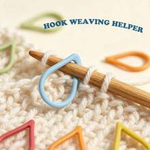 10/20/30/60/100pcs Water Drop Shaped Knitted Crochet Stitch Markers, Cute Water Drop Design Reusable Locking Clips Accessories, Suitable For Handmade Knitting Sewing Craft Projects, Gift For Knitting Enthusiasts - 5 Colors - View 2